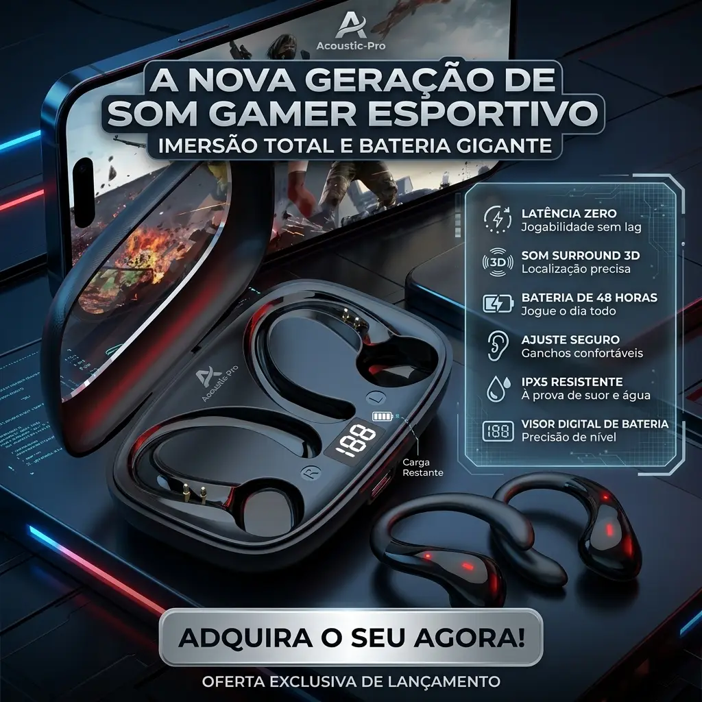 Fone Bluetooth Ows-15 Sem Fio 5.3 Touch Esportivo