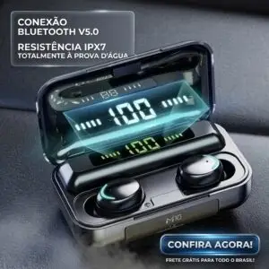 M10 Bluetooth 5.3 Fones de ouvido sem fio TWS estéreo com carregador Power Bank