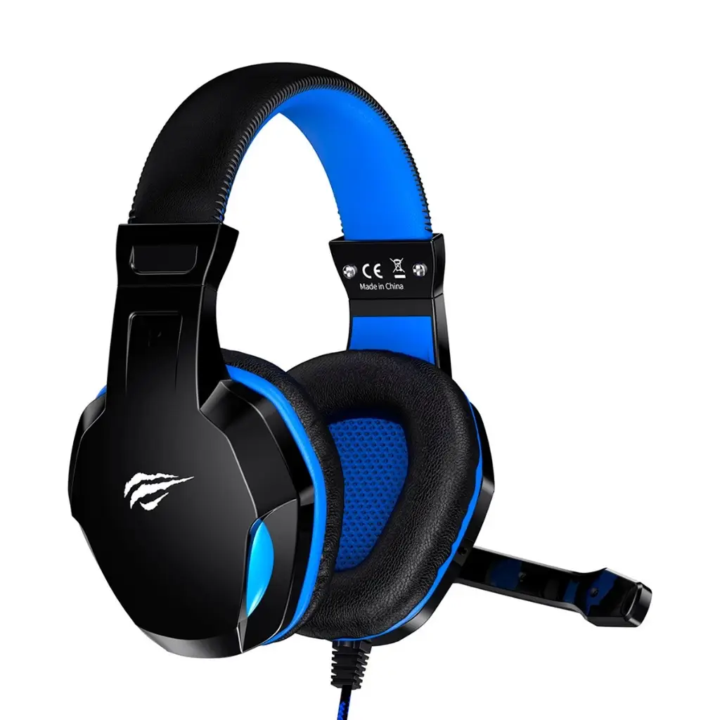 Fone De Ouvido Gamer Headset Havit H763d P2 3.5mm Cor Azul